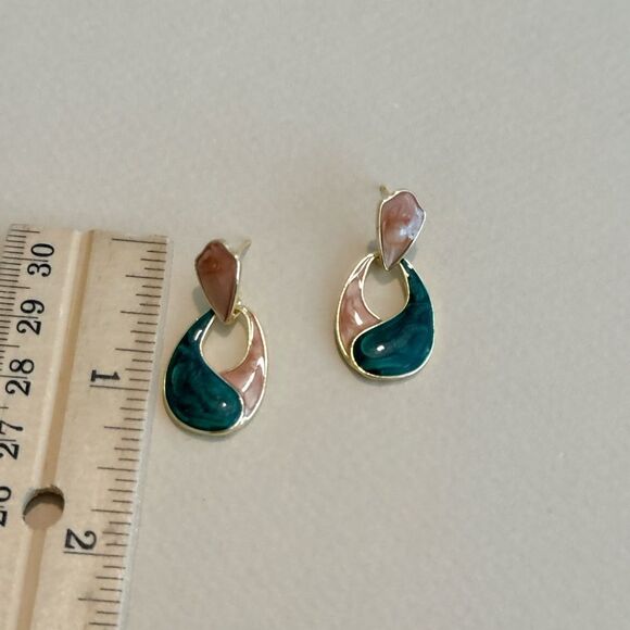 Geo dangle earrings N1085 - Picture 4 of 4